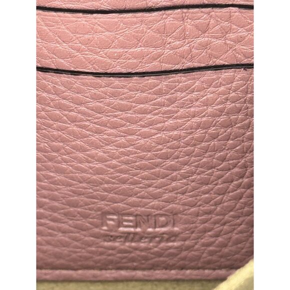Fendi Roma Selleria Pink Pebbled Leather Zip-Around Wallet Full inclusion - Picture 6 of 16